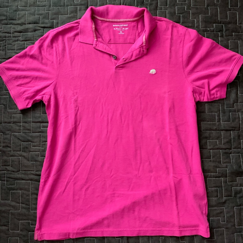 🔥3/25 - Banana Republic Pink Mens polo!
